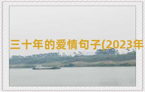 三十年的爱情句子(2023年爱情句子)