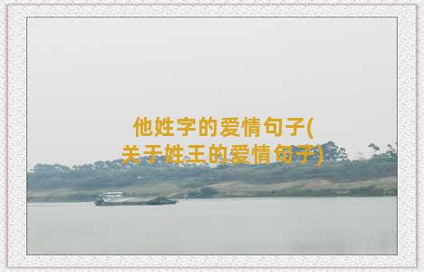 他姓字的爱情句子(关于姓王的爱情句子)