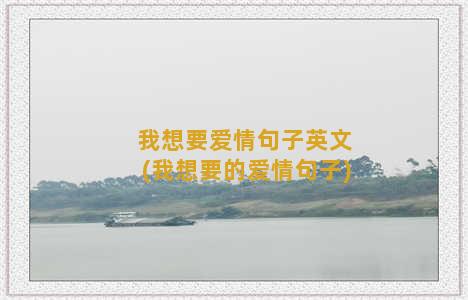 我想要爱情句子英文(我想要的爱情句子)