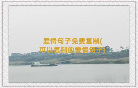 爱情句子免费复制(可以复制的爱情句子)